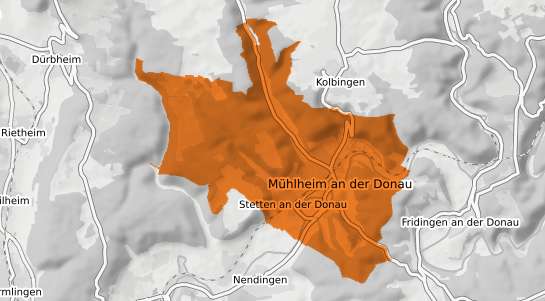 Mietspiegelkarte Mühlheim an der Donau